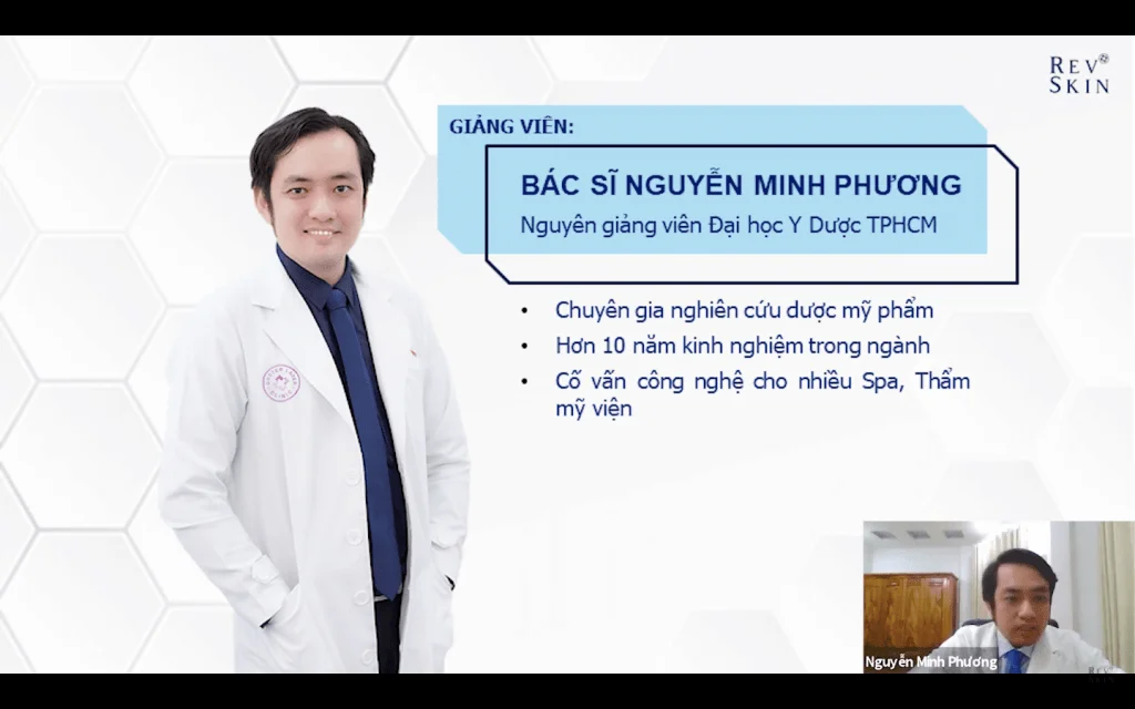 Bác sĩ khách mời với 10 năm kinh nghiệm trong ngành da liễu, dược mỹ phẩm