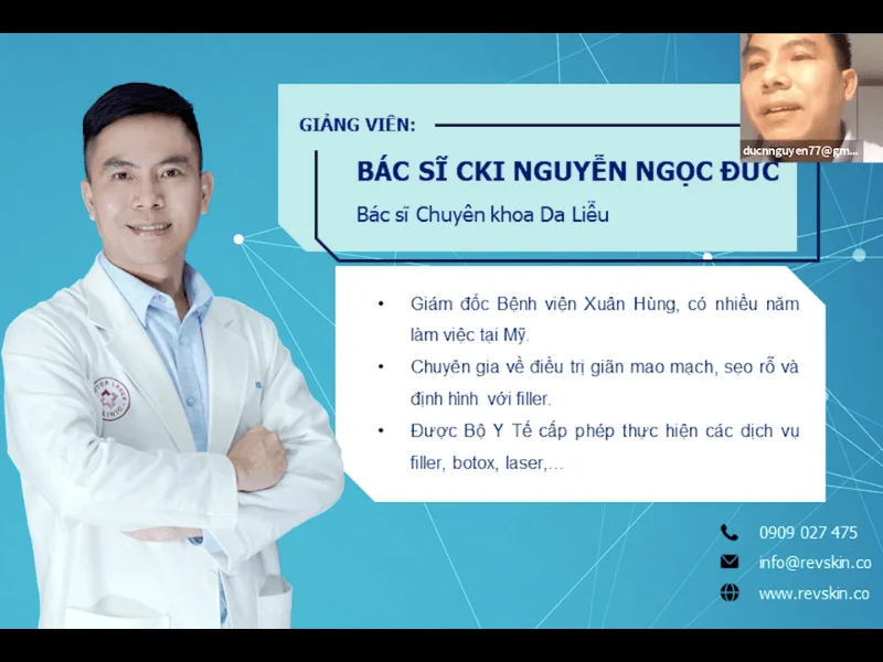 Bác sĩ khách mời trong workshop microbotox
