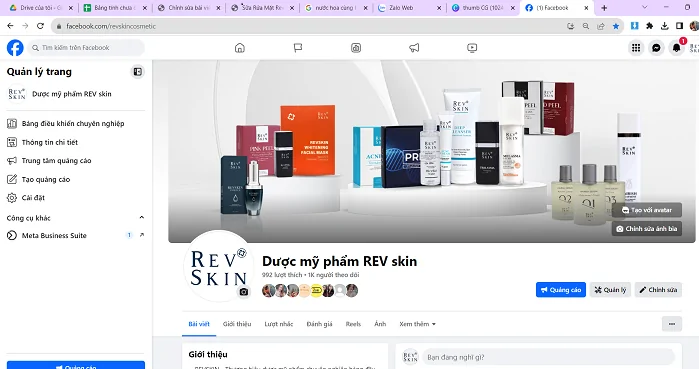 Fanpage chính thức dược mỹ phẩm RevSkin