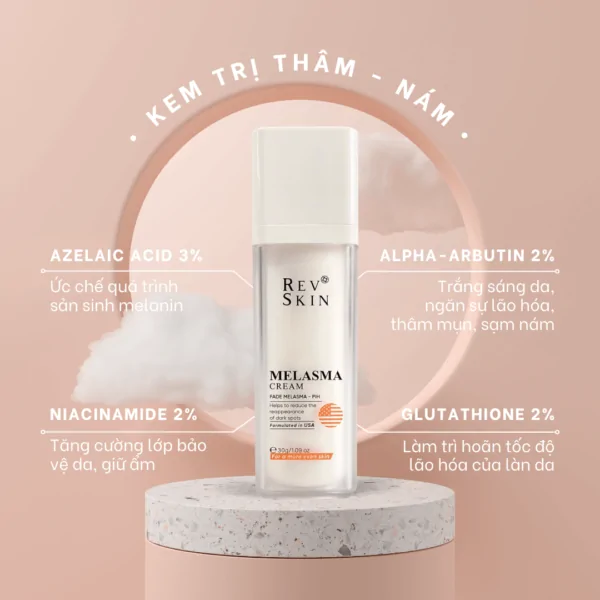 Alternative view of Kem trị thâm nám Revskin Melasma Cream làm sáng da, phục hồi hiệu quả