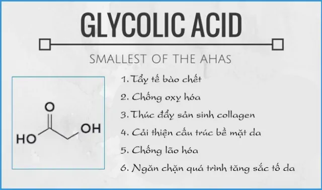 Acid Glycolic mang lại nhiều công dụng cho làn da