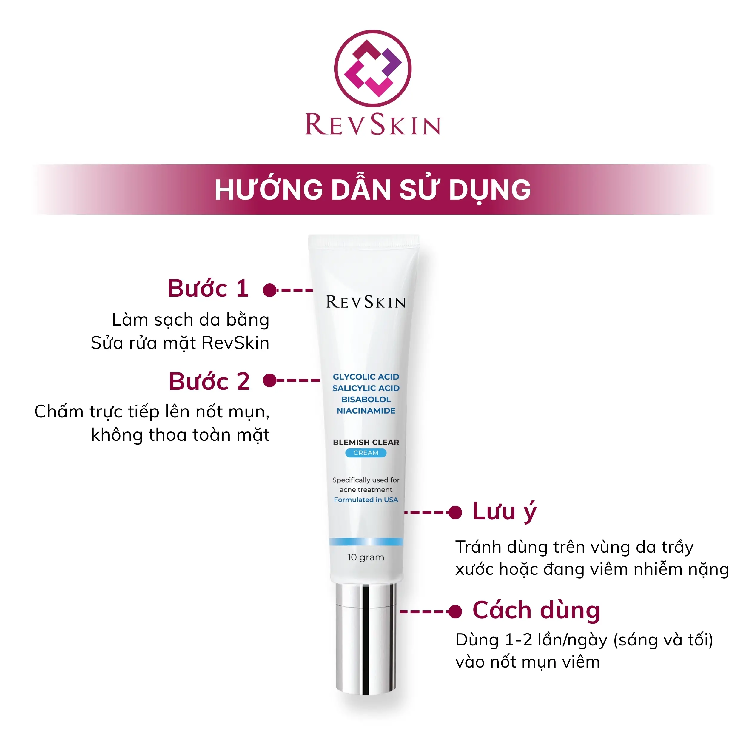 revskin blemish clear cream hdsd
