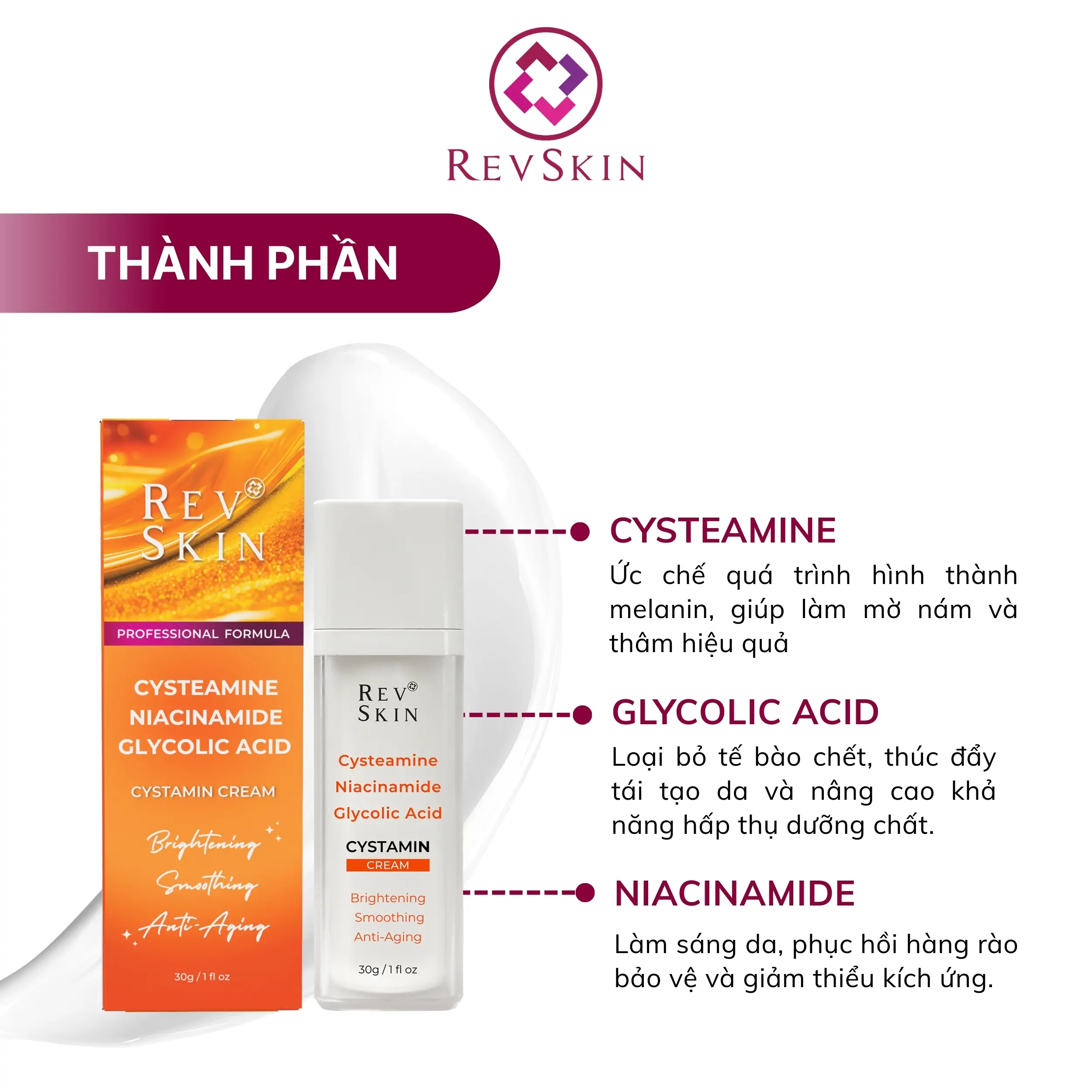 revskin cystamin cream thanh phan