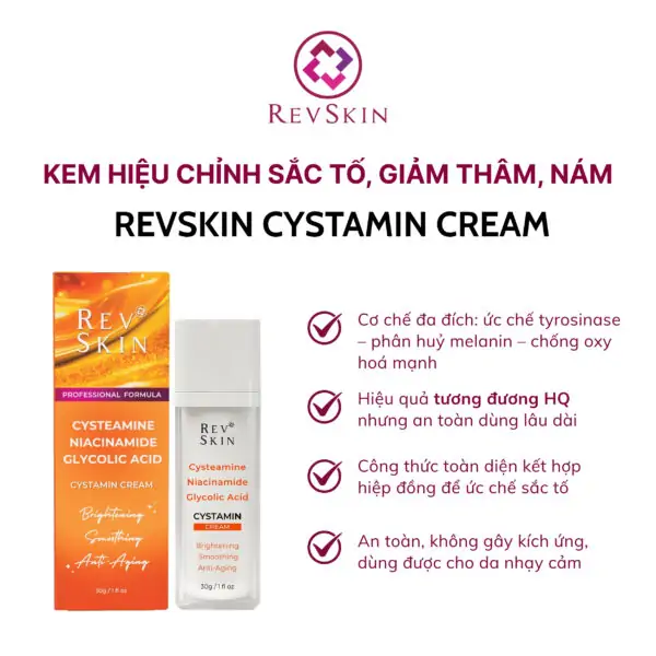 Alternative view of Bộ đôi ức chế sắc tô Cystamin Cream & Cystamin Cleaanser