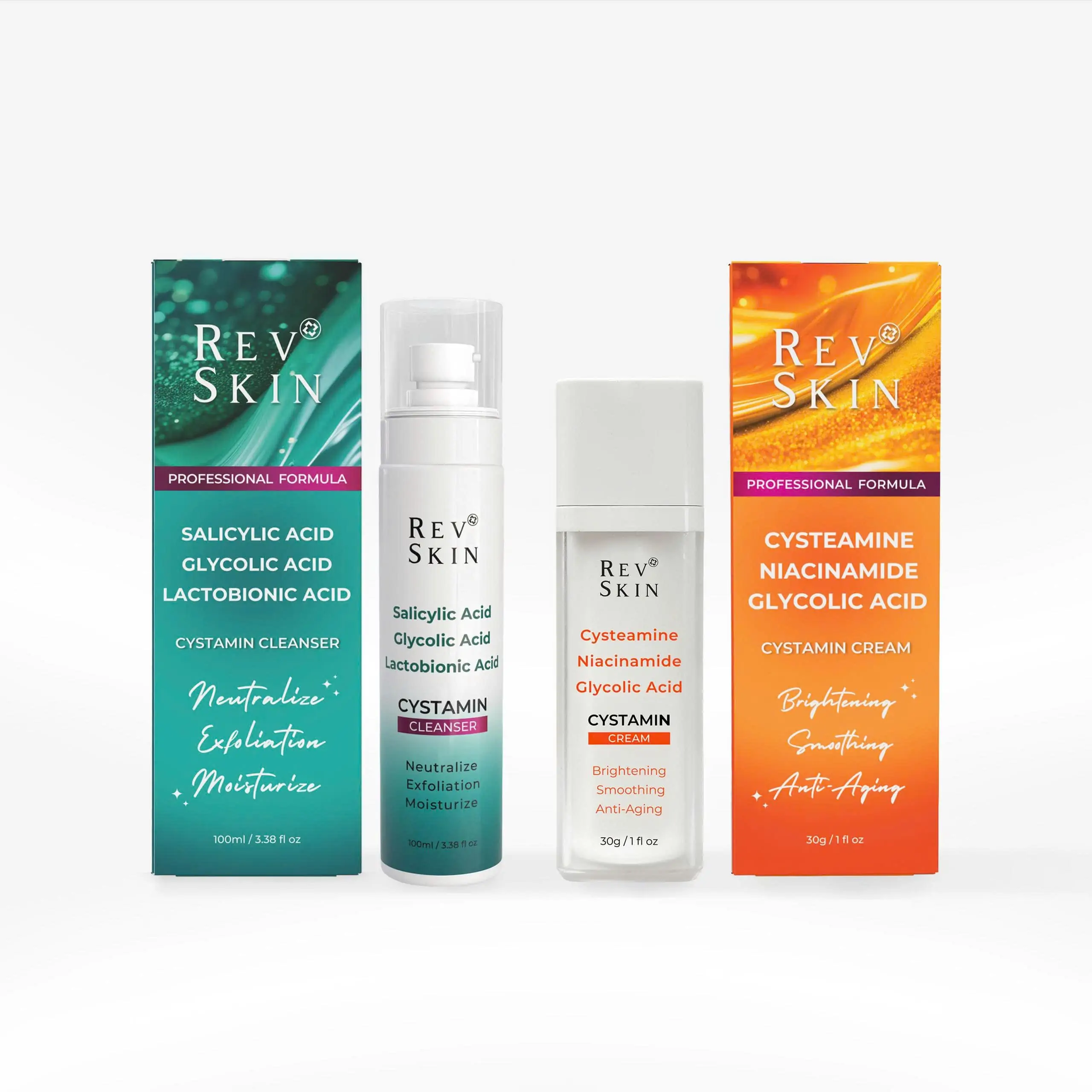 Bộ Đôi Ức Chế Sắc Tố Cystamin Cream & Cystamin Cleanser